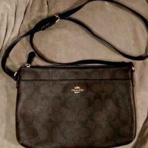 Coach F52657 Signature East West  Crossbody/Shoulder  Bag Brown